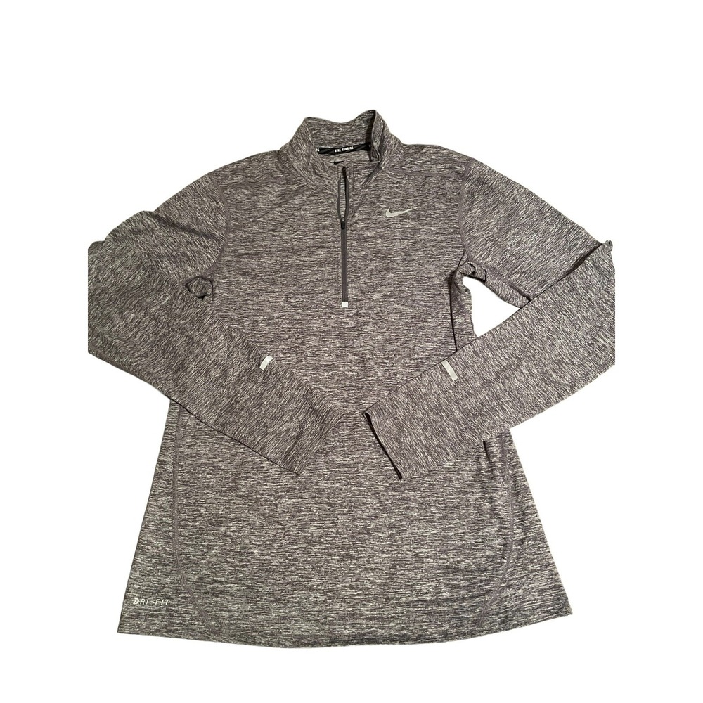 Nike Dri-FIT Element 1/2-Zip Men's Small Pullover 683485-021 Black Heather